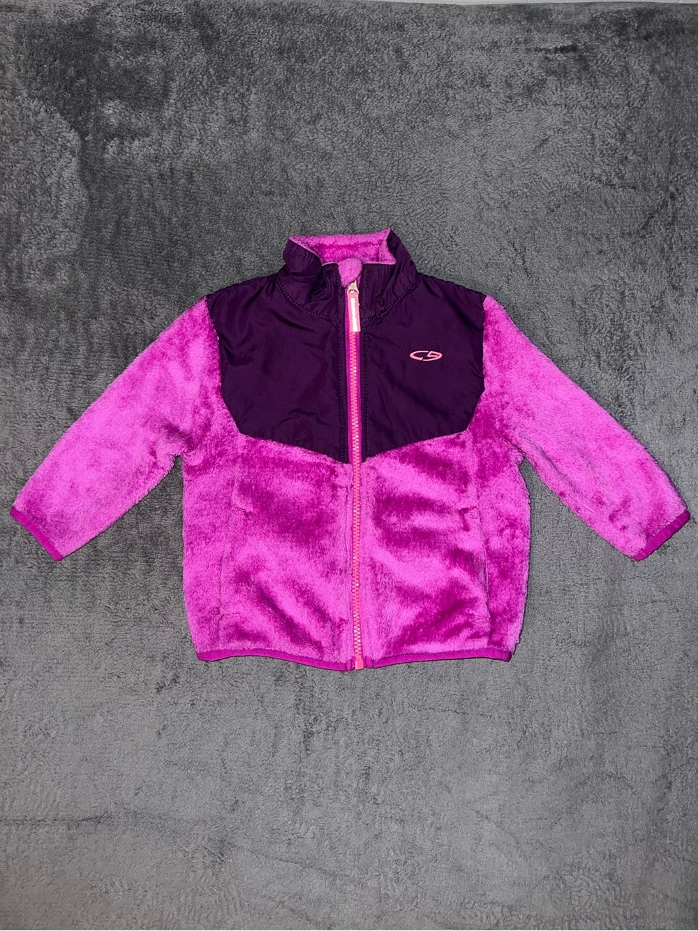 Champion Girls' Bright Pink and Deep Purple Fleece Jacket
